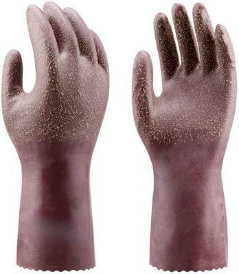 comprar Do látex resistente químico das luvas do XL XXL luvas de couro granuladas da parte alta Fabricação em linha