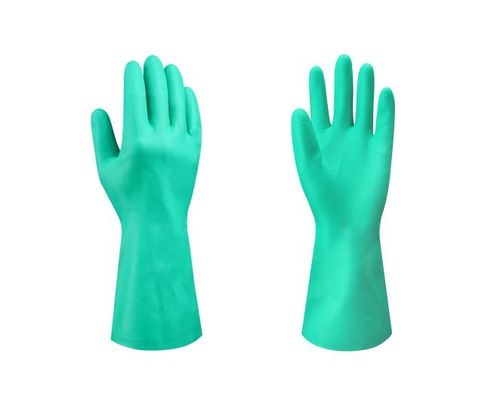 comprar O óleo resistente das luvas do calibre 8 M Size Reusable Chemical impermeabiliza o nitrilo solvente ácido do óleo Fabricação em linha