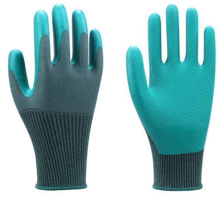 comprar Luvas de trabalho de segurança resistentes ao corte revestidas com látex ecológico de calibre 13 para uso industrial Fabricação em linha