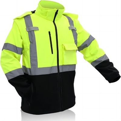 comprar revestimento de pouco peso removível de Hood Sleeves Hi Vis Waterproof do revestimento reflexivo da segurança 55inch Fabricação em linha