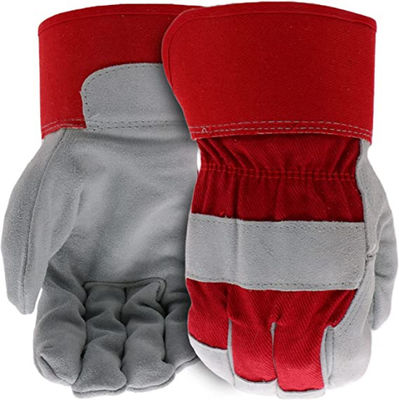 comprar Luvas resistentes S da abrasão alta da segurança do trabalho de Gray Red Hand Leather Gloves - XXL Fabricação em linha