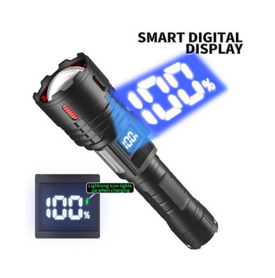 comprar Potente 1500-1600 lumens LED Tocha Lâmpada com USB recarregável Tipo-C e Zoom Telescópico para acampar caminhadas ao ar livre Fabricação em linha
