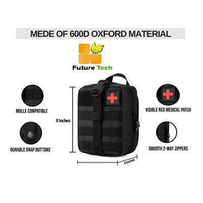 Bom preço. Saco de emergência de kit de primeiros socorros de tecido de Oxford 600D CE/ISO13485 Certificado para uso médico tático ao ar livre on-line