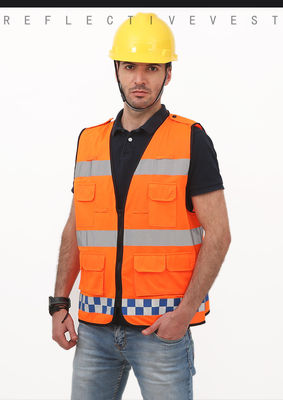 Bom preço. a veste reflexiva da segurança da veste alaranjada do trabalhador 100%Polyester arde olá! a segurança resistente de Vis Vest For Personal on-line