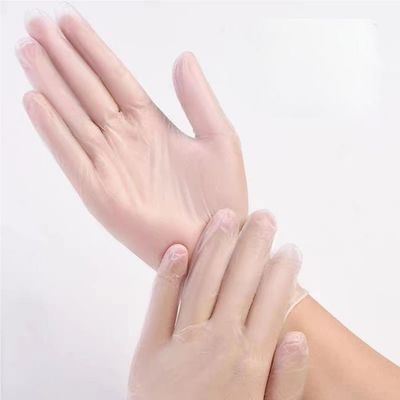 Bom preço. Guantes de PVC descartáveis transparentes certificados CE EN455 com dimensões personalizáveis para o trabalho de segurança on-line