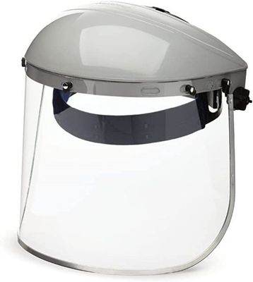 Bom preço. Escudo de proteção facial de vidro de policarbonato transparente com cobertura de cabeça de ratchet ANSI/ISEA Z87.1 Certificado on-line