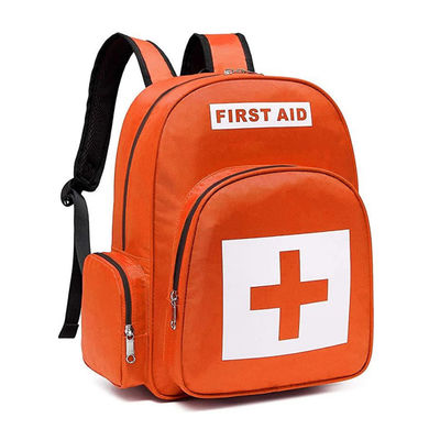 Bom preço. Mochila de primeiros socorros de tecido de nylon resistente à água com 9 bolsos de rede para sobrevivência de emergência on-line
