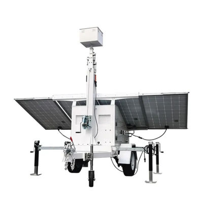 Bom preço. Potente 1KW Load Power LED Solar Tower Light com 6m Mast Hidráulico e Operação de Ruído Zero on-line