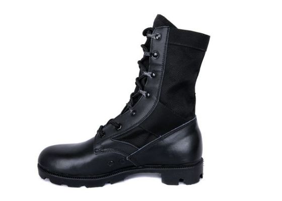 Bom preço. Mulheres de couro pretas impermeáveis de couro genuínas das botas de combate das botas táticas do preto EUR39-47 on-line