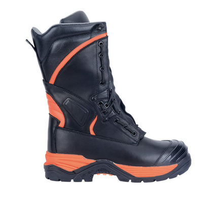 Bom preço. As botas resistentes ao calor do trabalho industrial da segurança US3-14 chocam o dedo do pé de aço de absorção das botas do bombeiro on-line